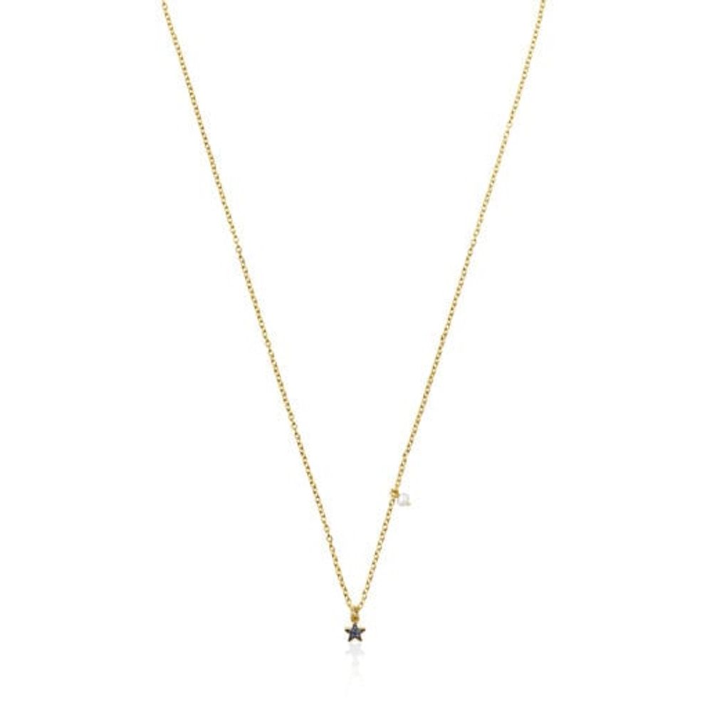 TOUS Silver vermeil TOUS New Motif Necklace with sapphire star | Plaza Del  Caribe