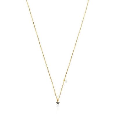 Silver vermeil TOUS New Motif Necklace with sapphire star