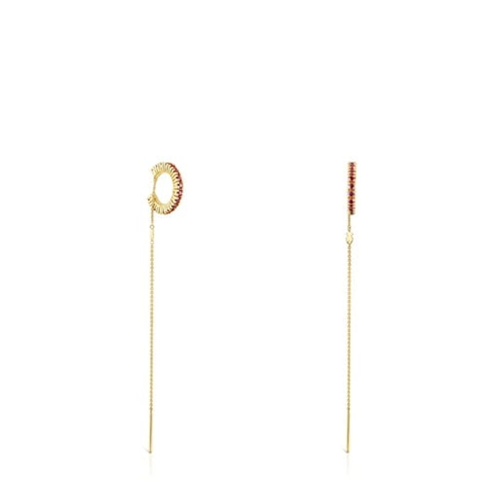 TOUS Silver vermeil TOUS Straight Earcuff earrings with rhodolites | Plaza  Del Caribe
