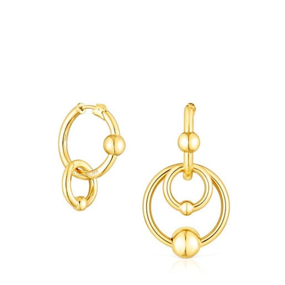 TOUS Silver vermeil Plump Double circle earrings | Westland Mall