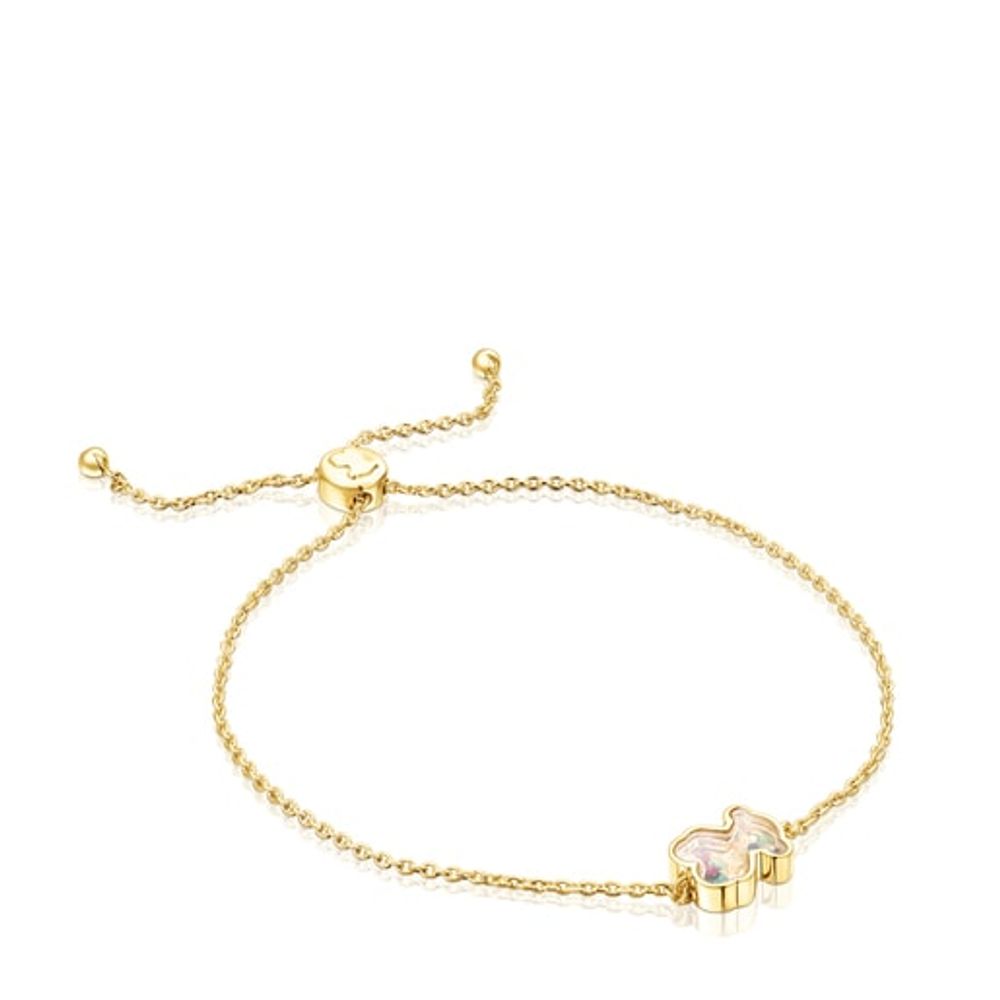 Pulsera Areia con baño de oro 18 kt sobre plata y multi gemas