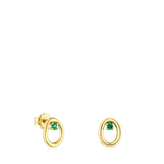 TOUS Hav earrings in gold with tsavorite gems | Westland Mall