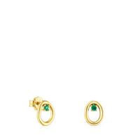 TOUS Hav earrings in gold with tsavorite gems