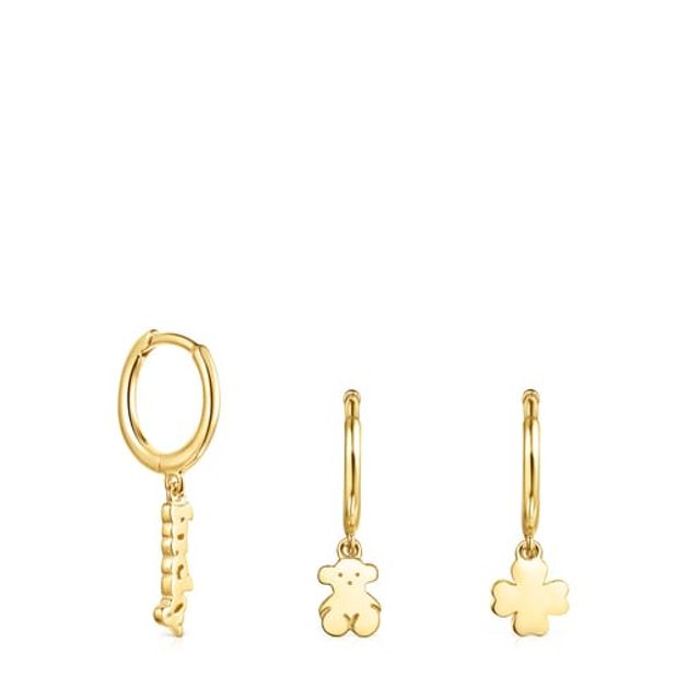 TOUS Silver Vermeil TOUS Good Vibes Hooped earring Set | Westland Mall