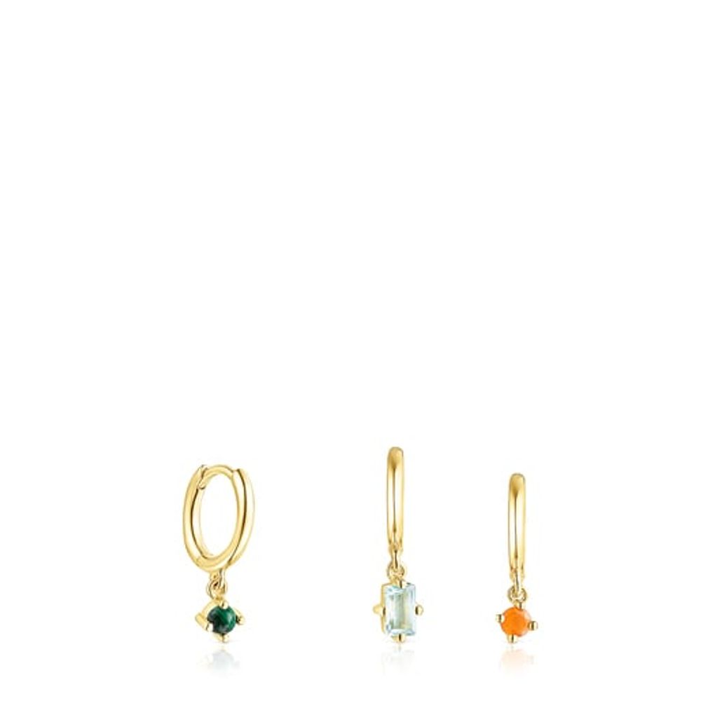 TOUS Set of Silver Vermeil TOUS Good Vibes Earrings with Gemstones |  Westland Mall