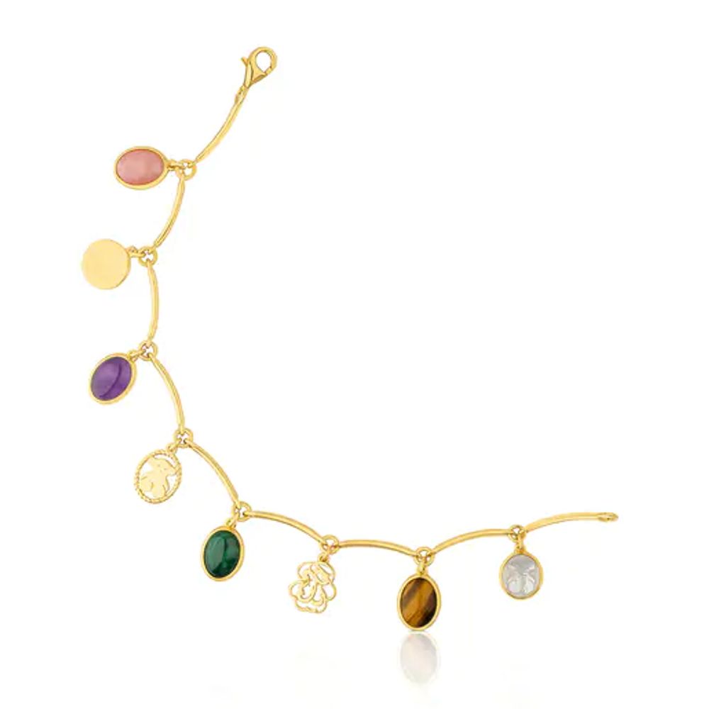 TOUS Vermeil Silver TOUS Camee Bracelet with multicolor Gemstones |  Westland Mall