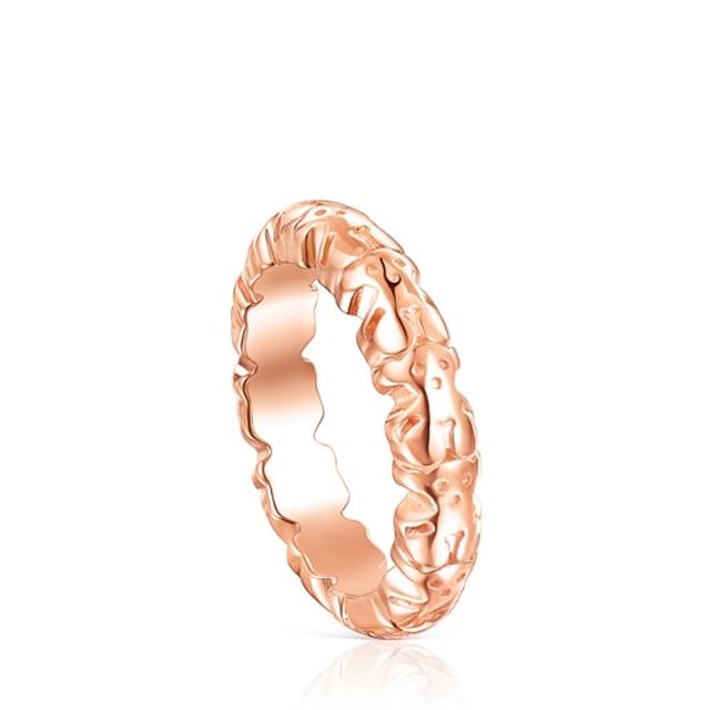 TOUS Rose Silver Vermeil Straight XL Ring | Westland Mall