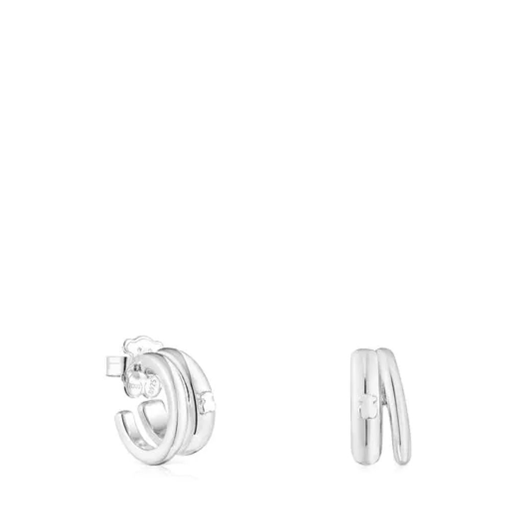 TOUS Silver TOUS Fellow Double-hoop earrings | Westland Mall
