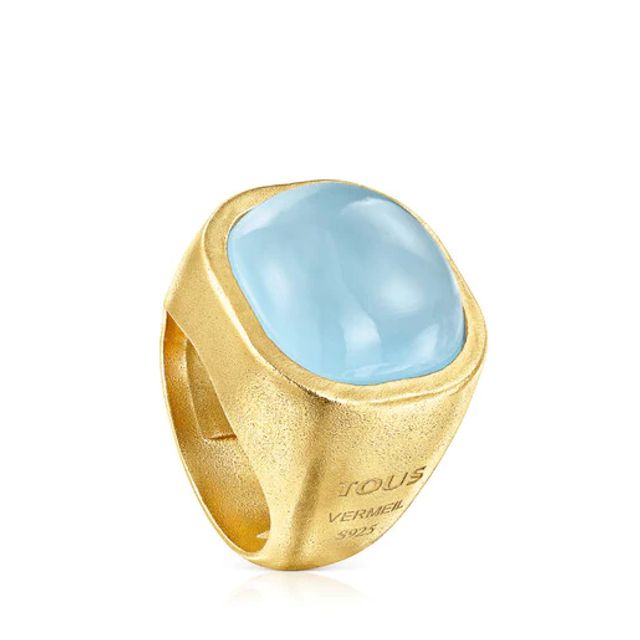 TOUS Silver vermeil Nattfall Ring with chalcedony | Westland Mall