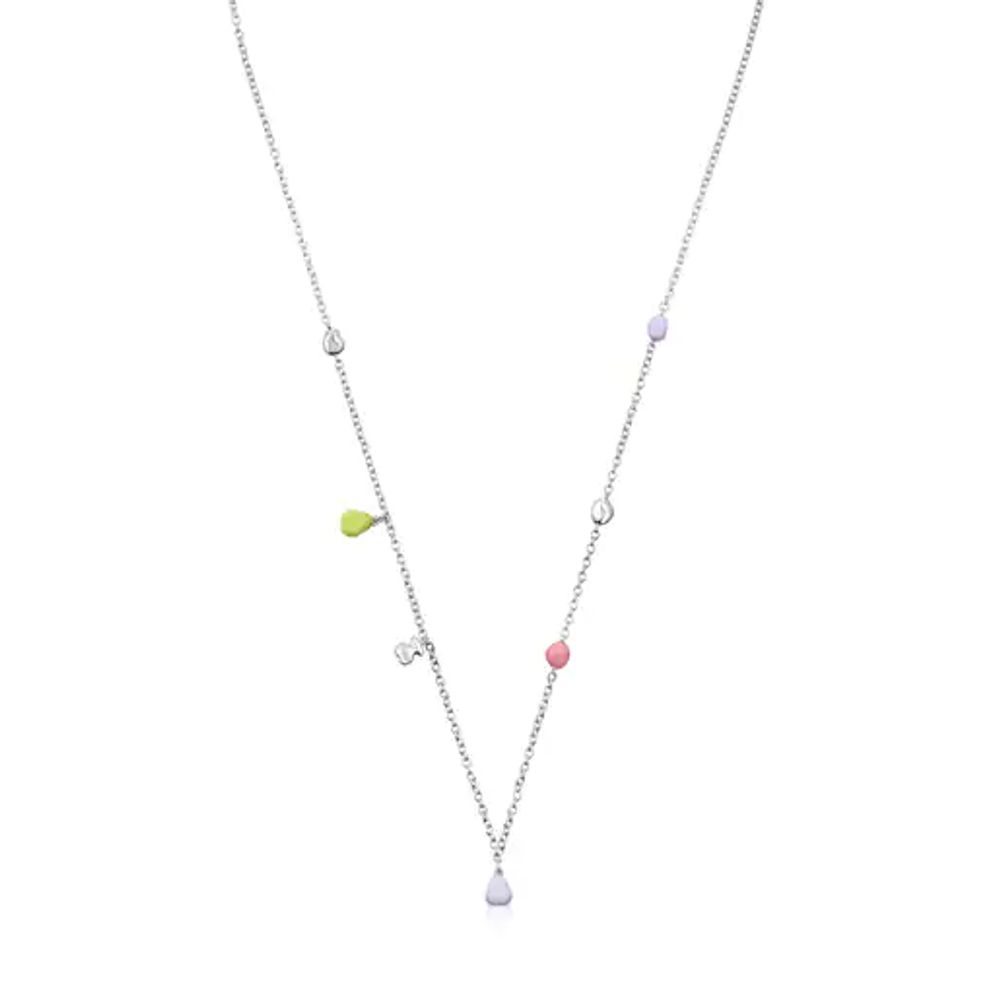 Silver TOUS Joy Bits necklace with enamel motifs
