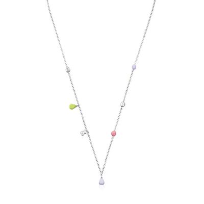 Silver TOUS Joy Bits necklace with enamel motifs