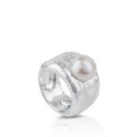 Silver Duna Ring with Pearl