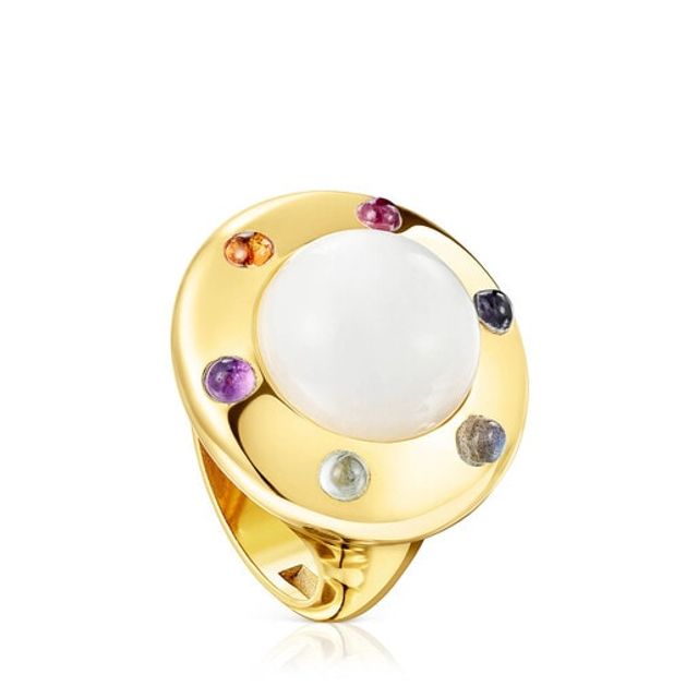TOUS Silver vermeil Magic Nature Ring with moonstone and gemstones |  Westland Mall