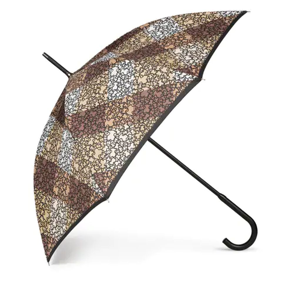 Large brown Kaos Mini Stamp Umbrella