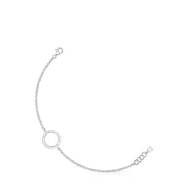 Silver Straight disc Bracelet