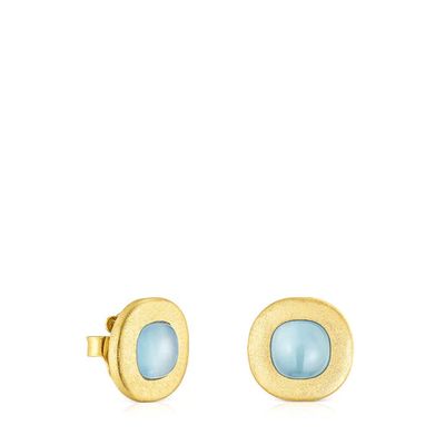 Silver vermeil Nattfall Earrings with chalcedony