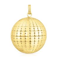 Dije con baño de oro 18 kt sobre plata bola oso 30 mm St. Tropez Disco