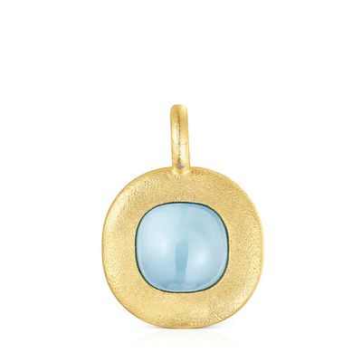 Silver vermeil Nattfall Pendant with chalcedony