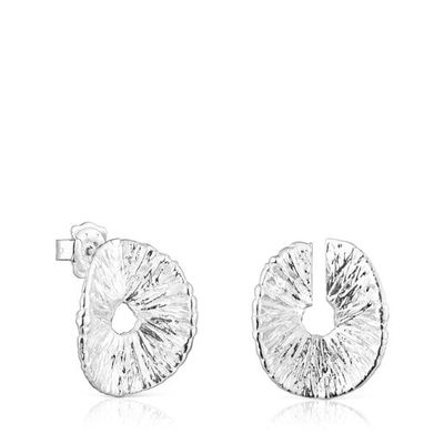 TOUS Silver Wicker Earrings with motifs | Westland Mall
