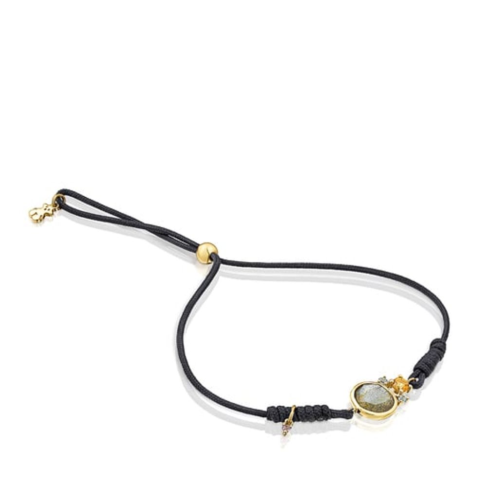 TOUS Nylon Virtual Garden Bracelet with labradorite and gold | Westland Mall