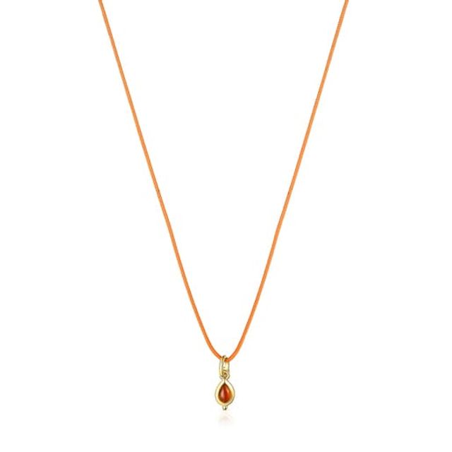 TOUS Magic Nature Necklace with carnelian and orange cord | Westland Mall