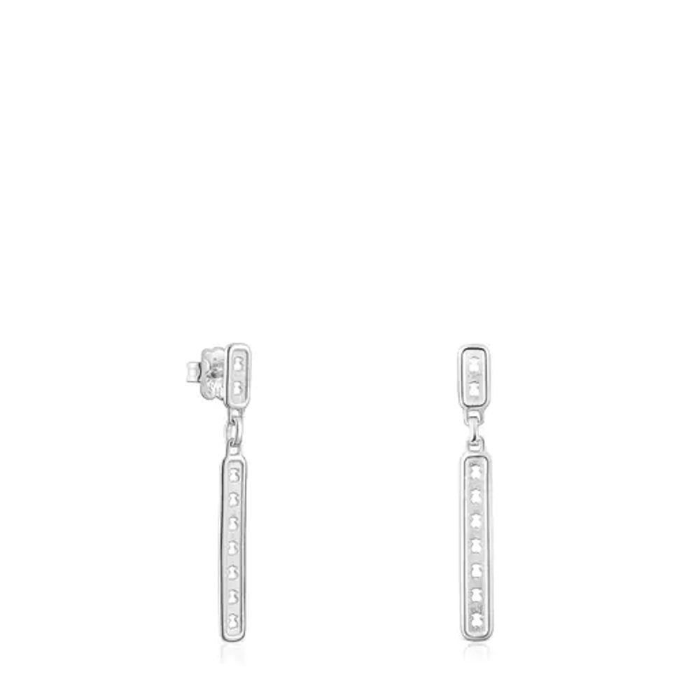 TOUS Silver TOUS Bear Row earrings with bear silhouettes | Westland Mall