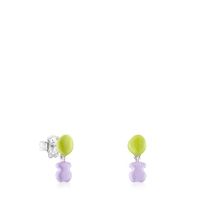 Short TOUS Joy Bits earrings with colored enamel motifs
