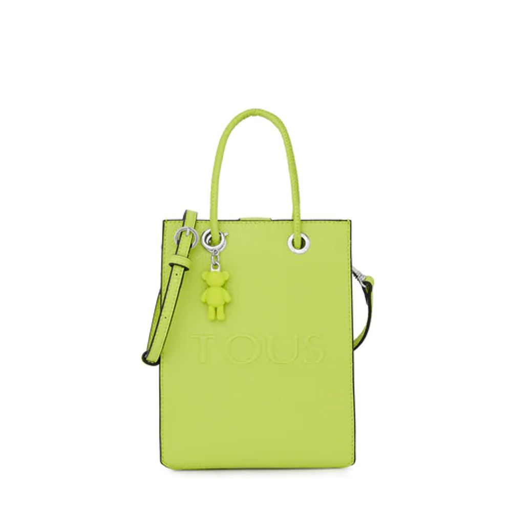 Lime green leather TOUS Legacy Mini crossbody bag