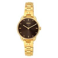 Reloj Tous de mujer acero Ip dorado y esfera negra