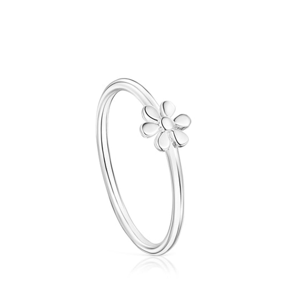 TOUS Silver Fragile Nature flower Ring | Plaza Del Caribe