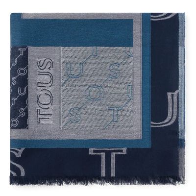 Foulard Script Soft Jacquard naranja