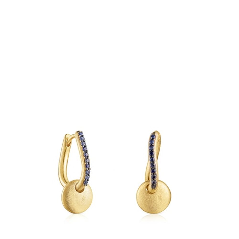 TOUS Silver vermeil Luah luna Earrings with sapphires | Westland Mall