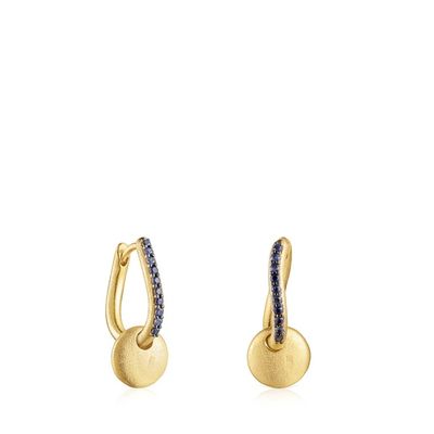 Silver vermeil Luah luna Earrings with sapphires