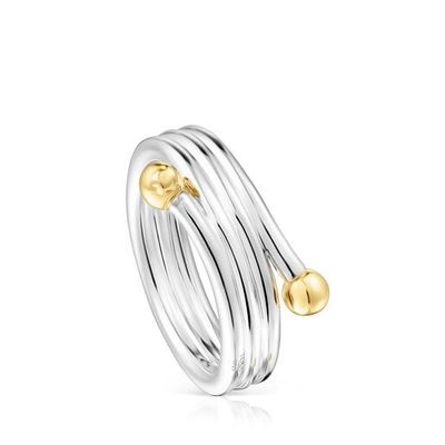 silver and vermeil St. Tropez Triple ring