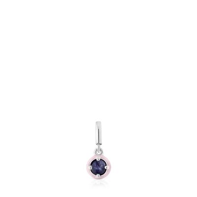Silver TOUS Vibrant Colors Pendant with sodalite and lilac enamel