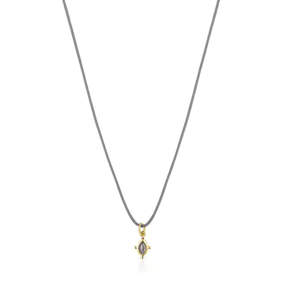 TOUS Magic Nature Necklace with labradorite and gray cord | Westland Mall