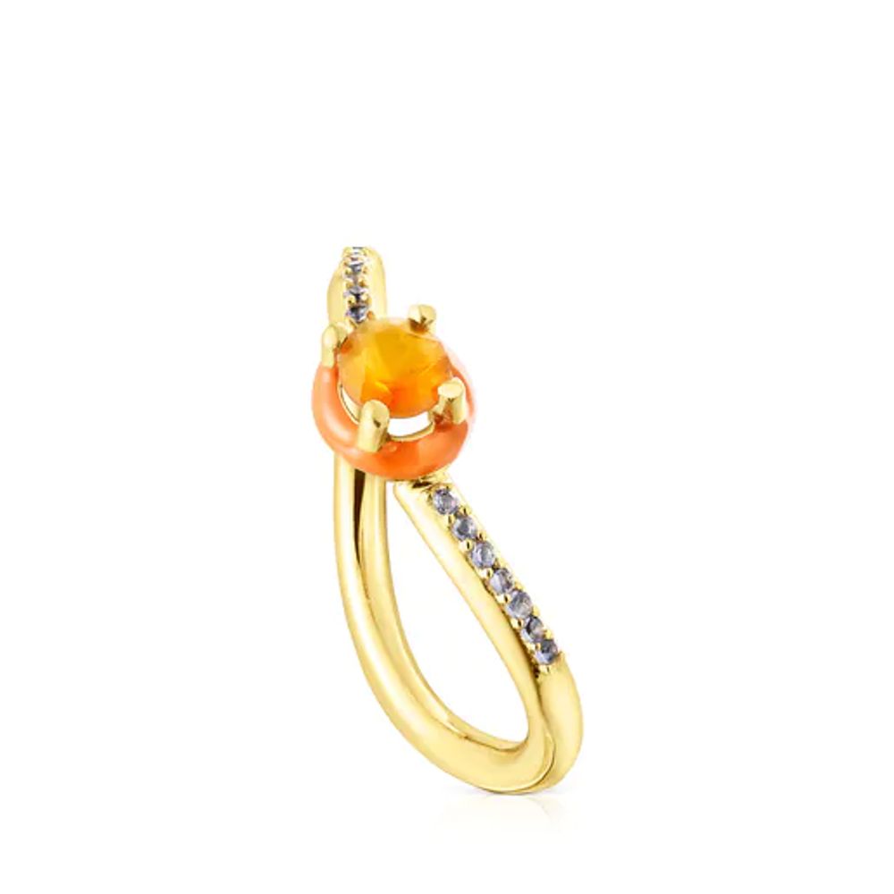 TOUS Vibrant Colors Ring with carnelian and enamel | Plaza Las Americas