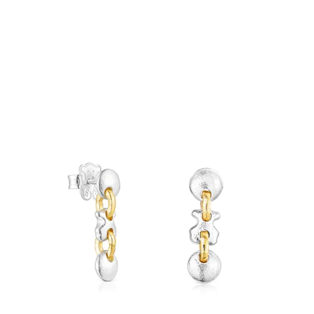 TOUS Two-tone Luah bear-moon Earrings | Westland Mall