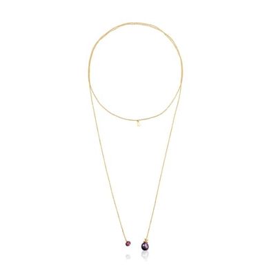 TOUS Silver Teddy Bear Gems open Necklace with pearl and tanzanite | Plaza  Las Americas
