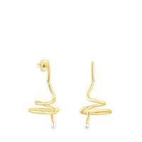 Silver vermeil and silver St. Tropez Spiral earrings