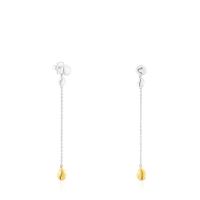 Aretes bicolor largos TOUS Joy Bits