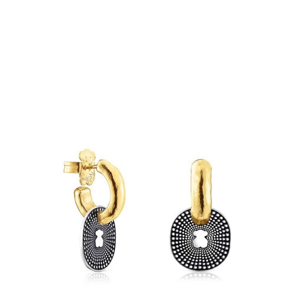 TOUS Short two-tone Oursin Earrings | Westland Mall