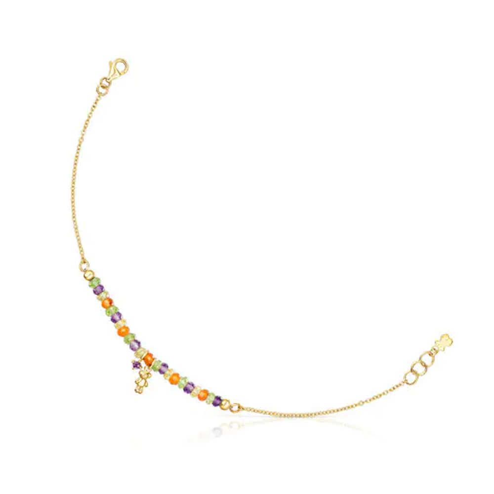 TOUS Gold TOUS Teddy Bear Bracelet with gemstones | Plaza Las Americas