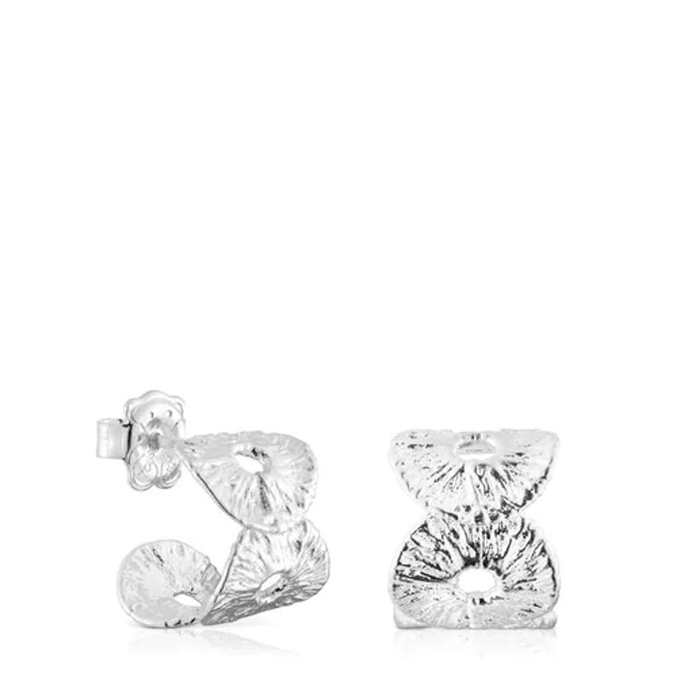 TOUS Silver Wicker Earrings with motifs | Westland Mall