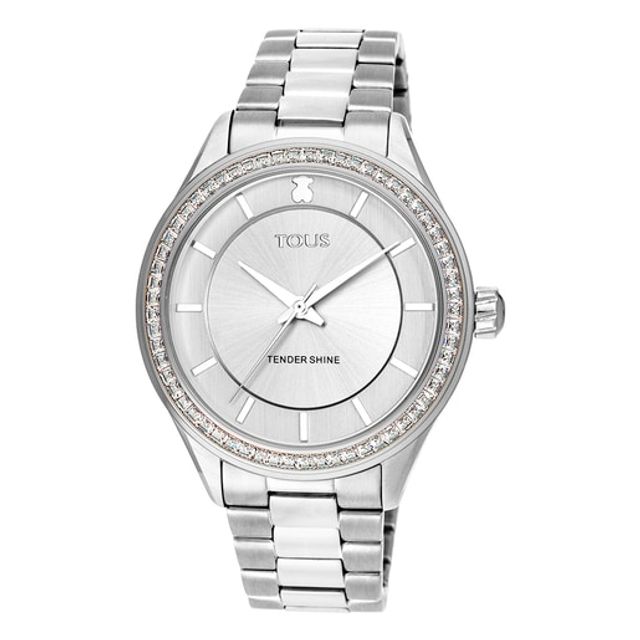 TOUS Steel T-Shine Watch with cubic zirconia | Westland Mall