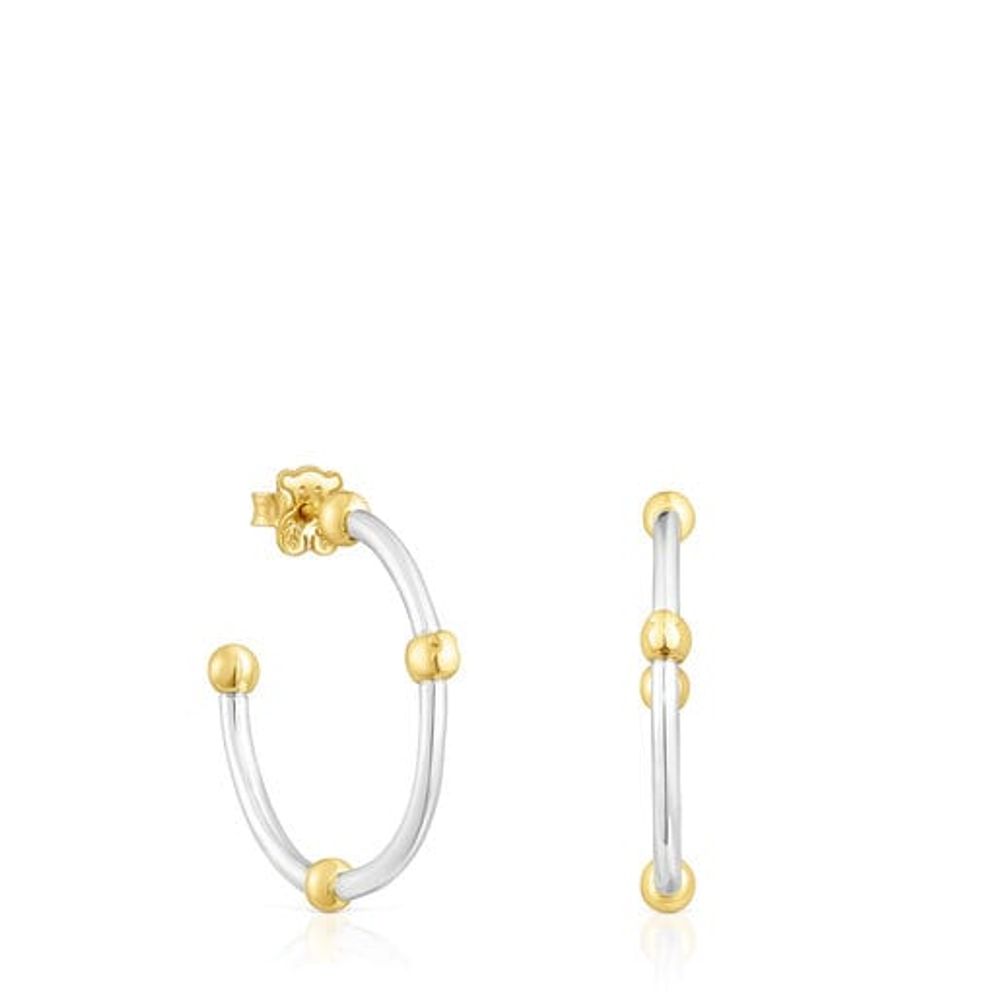 TOUS Silver and silver vermeil St. Tropez Hoop earrings | Plaza Del Caribe