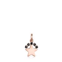 Rose Silver Vermeil Real Sisy star Pendant with Spinels