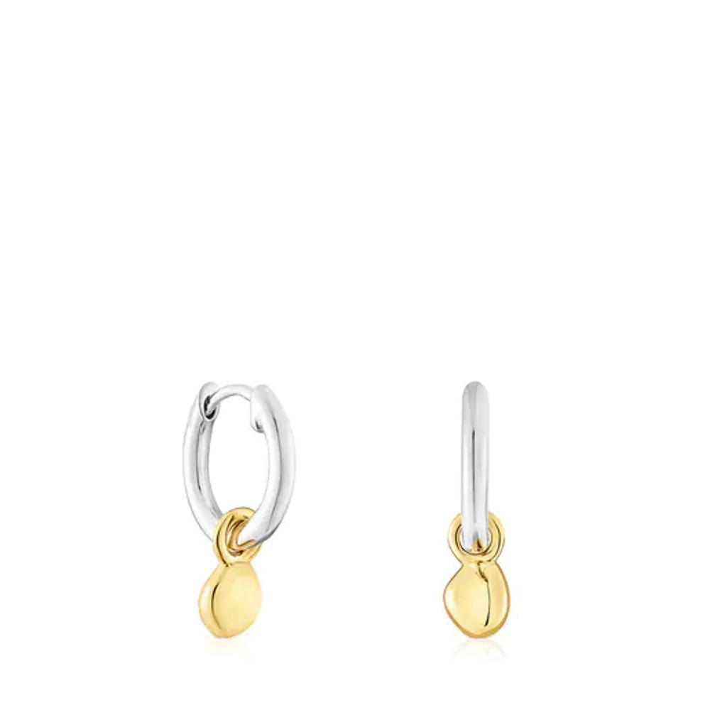 TOUS Two-tone TOUS Joy Bits hoop earrings with pendant | Plaza Del Caribe