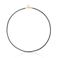 Blue Cord TOUS Chokers Choker with Rose Silver Vermeil