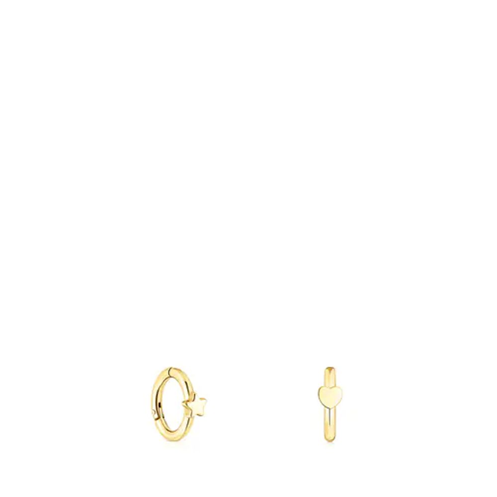 Gold-colored IP Steel TOUS Basics ear Piercing